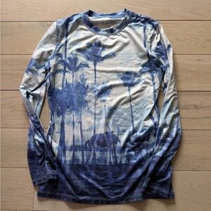 Salt Life Men's Blue & White Palm-Print Rash Guard